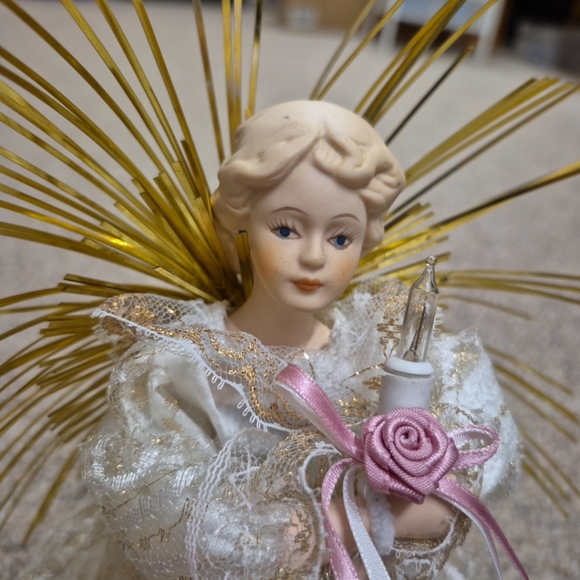 Vintage Angel Figurine Tree Topper EUC - Picture 3 of 9
